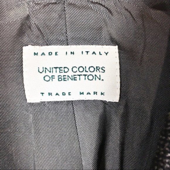 United Colors of Benetton Women's Wool Blazer Size 42 (6) Classic Style - Picture 3 of 6